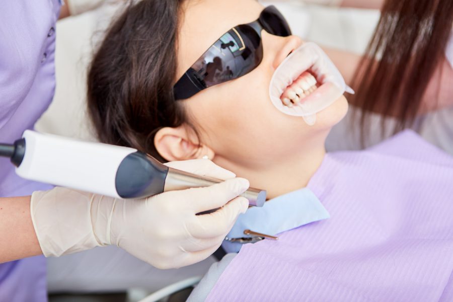 Child Having Teeth Whitened